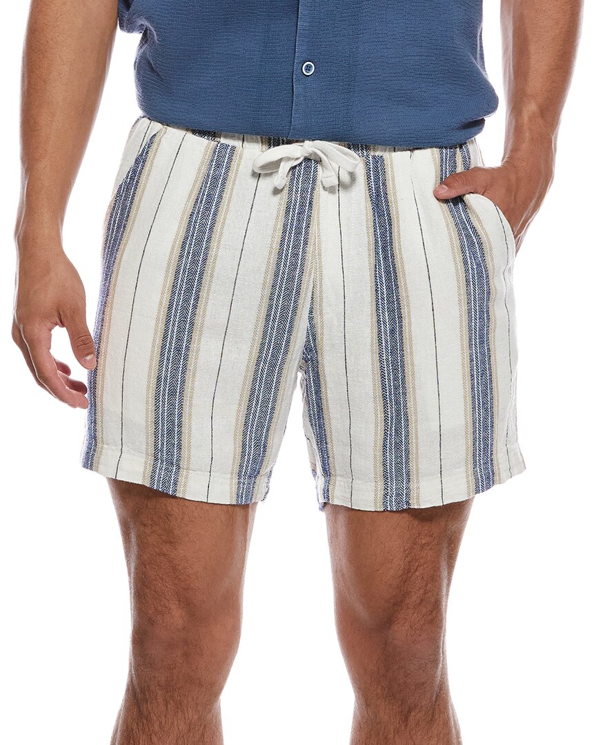 Weatherproof Vintage Linen-Blend Vertical Stripe Short