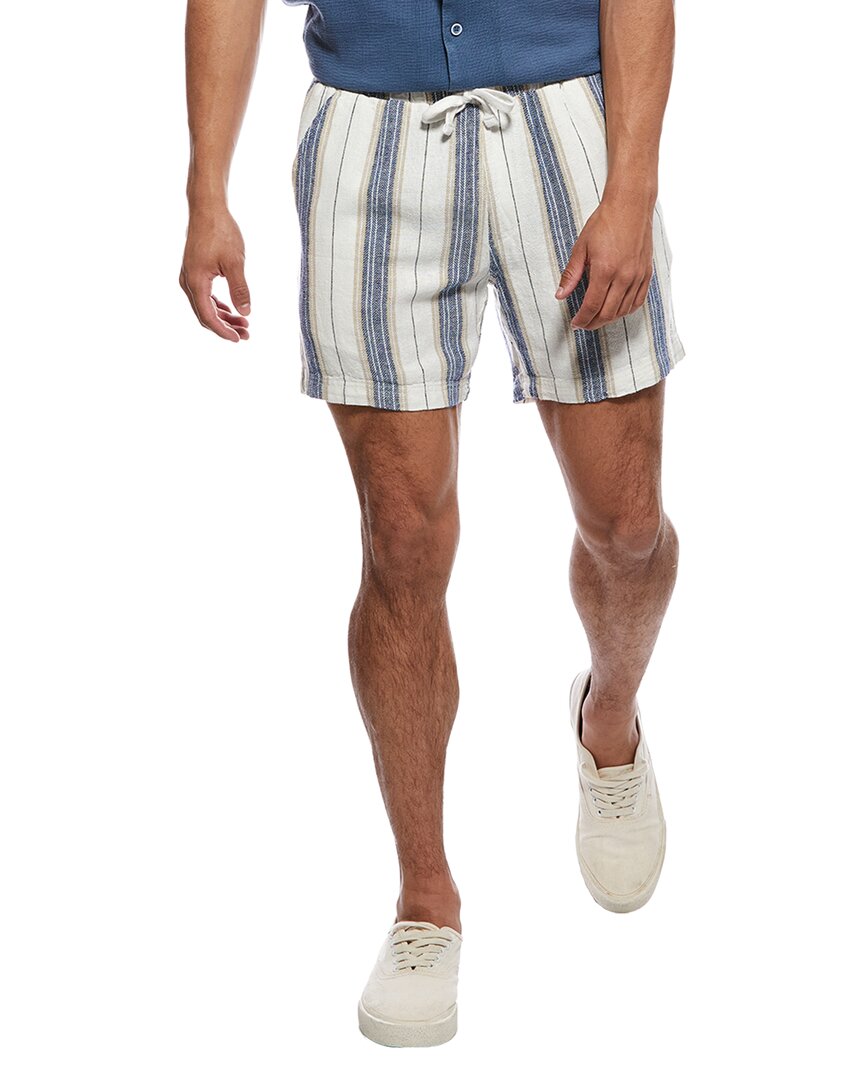 Weatherproof Vintage Linen-Blend Vertical Stripe Short