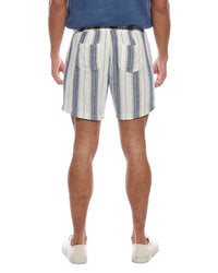 Weatherproof Vintage Linen-Blend Vertical Stripe Short