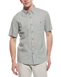 Weatherproof Vintage Linen-Blend Vertical Dobby Shirt