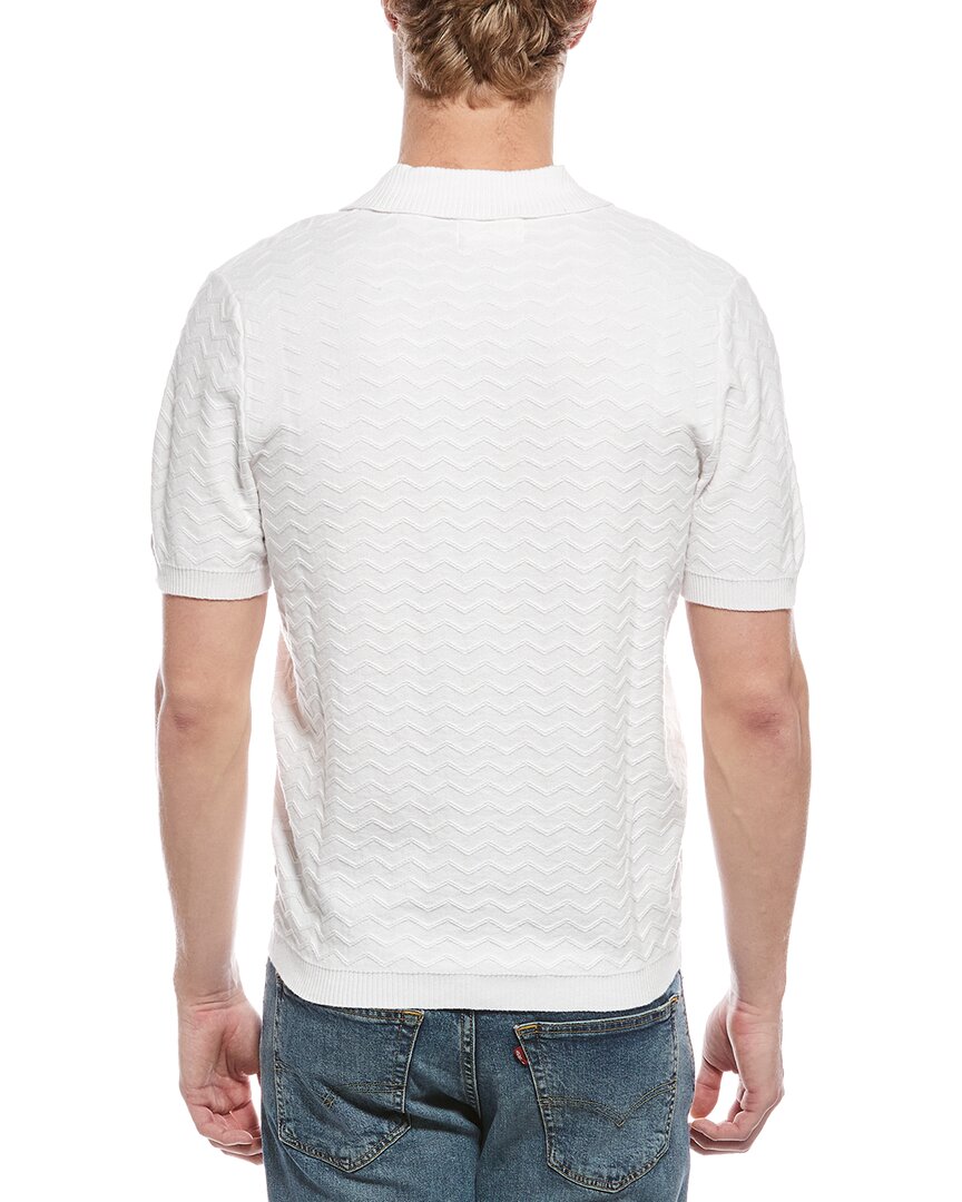 Weatherproof Vintage Zigzag Johnny Collar Polo Sweater
