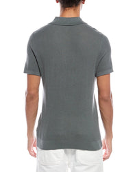 Onia Mens Textured Polo Shirt, Xxl, Green