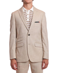 Paisley & Gray Ashton Slim Fit Linen-Blend Jacket Natural Beige