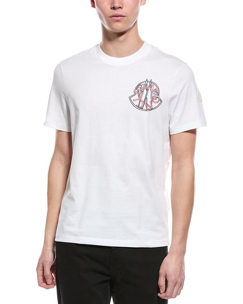 #MONCLERホワイト Tシャツ #001-83927 MONCLER モンクレール メンズ Tシャツ 091-8C00004-83927 LOGO T-SHIRT
