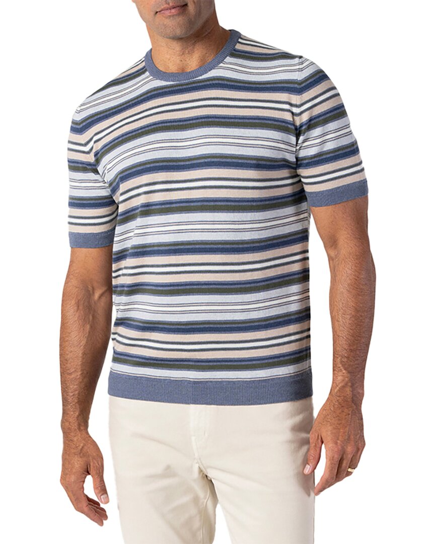 Robert Talbott Robert Talbott Pratt Multi Stripe Crewneck Sweater