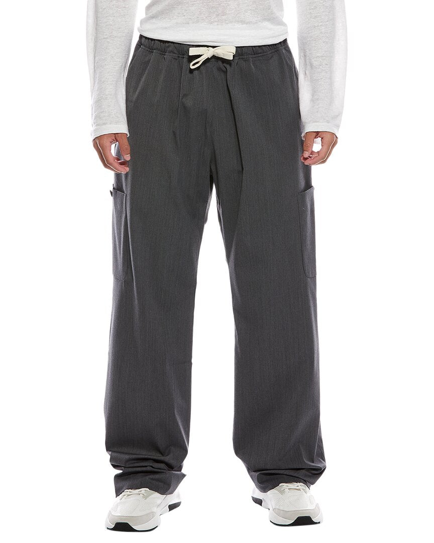 Palm Angels Monogram Wool-Blend Loose Pant