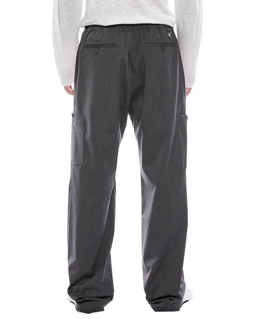 Palm Angels Monogram Wool-Blend Loose Pant