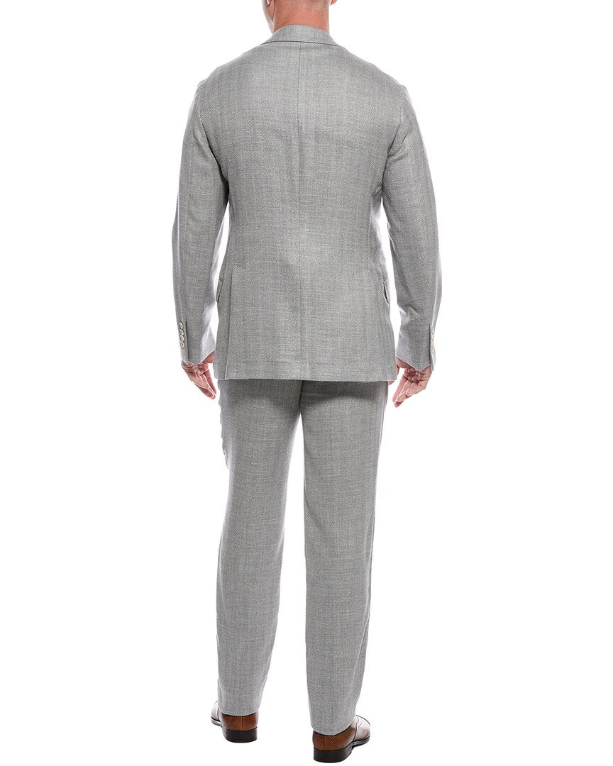 Brunello Cucinelli 2Pc Wool & Linen-Blend Suit