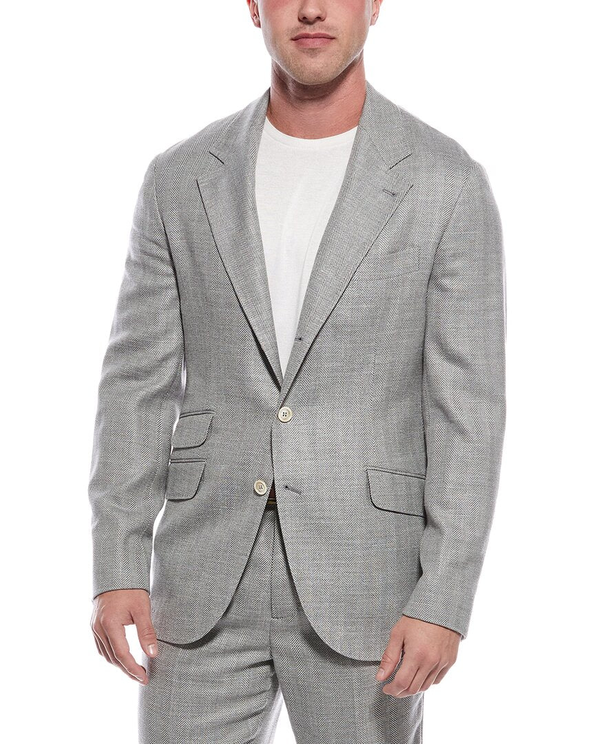 Brunello Cucinelli 2Pc Wool & Linen-Blend Suit
