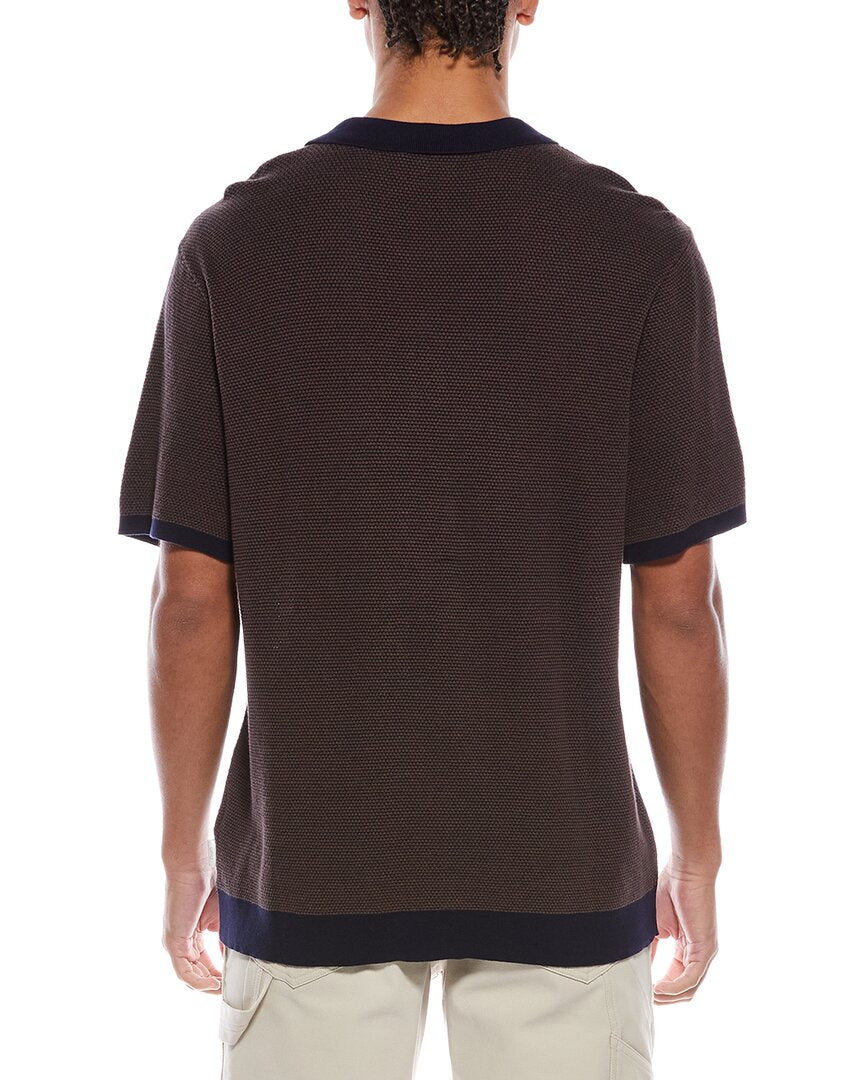 Onia Onia Textured Knit Polo Shirt