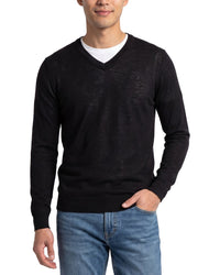 Raffi Jersey Silk & Linen-Blend V-Neck Sweater