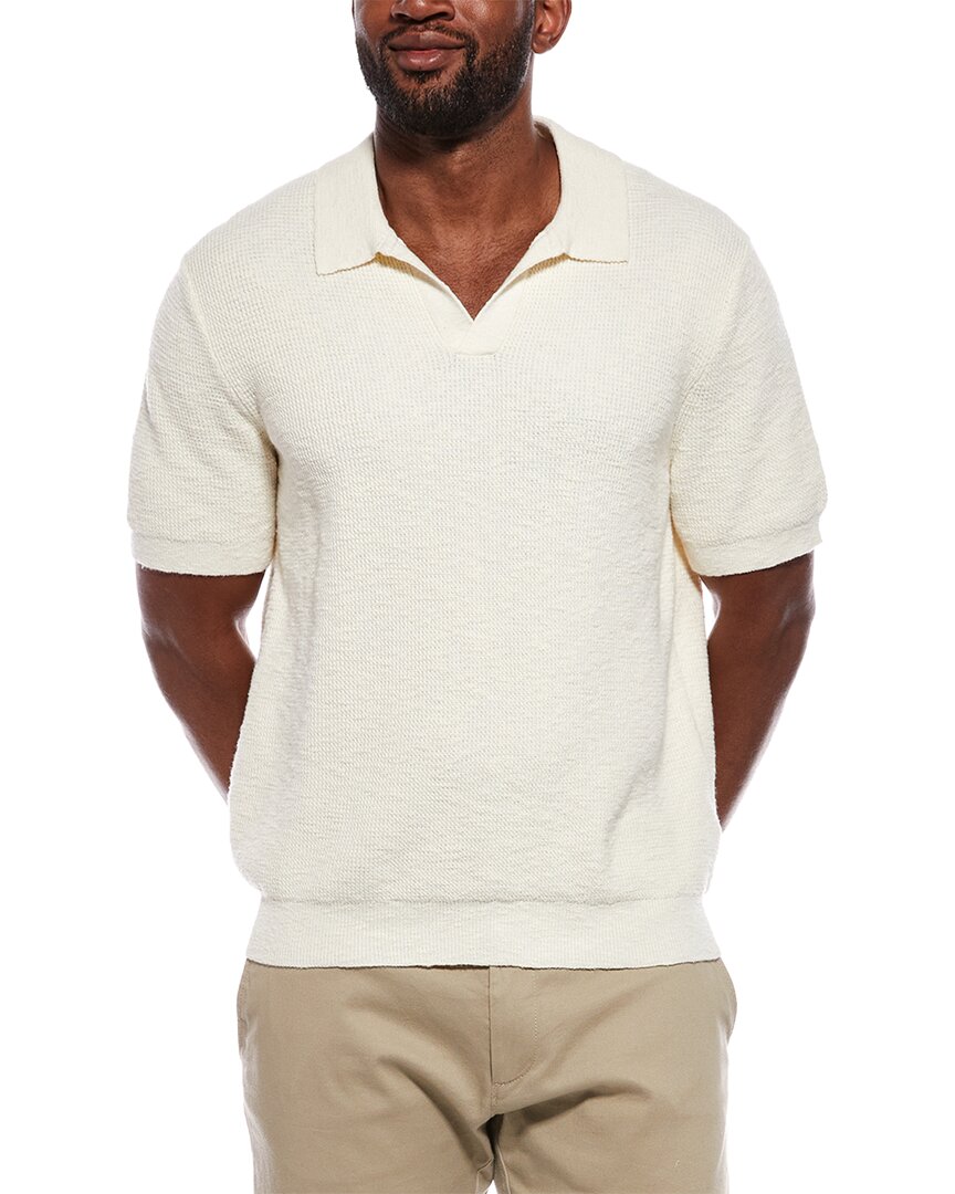 Madewell Waffle Knit Johnny Collar Polo Sweater