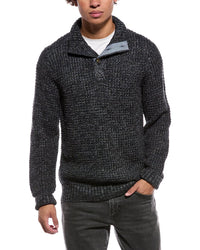 Weatherproof Vintage Textured Mixy Quarter Button Pullover