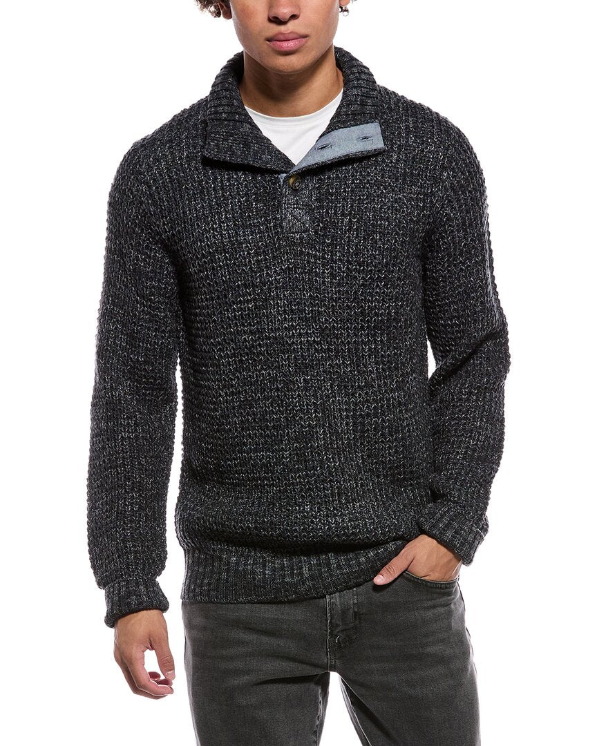 Weatherproof Vintage Textured Mixy Quarter Button Pullover