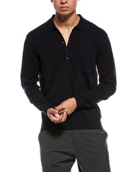 N.Peal Greenwich 100% Cashmere Polo Sweater