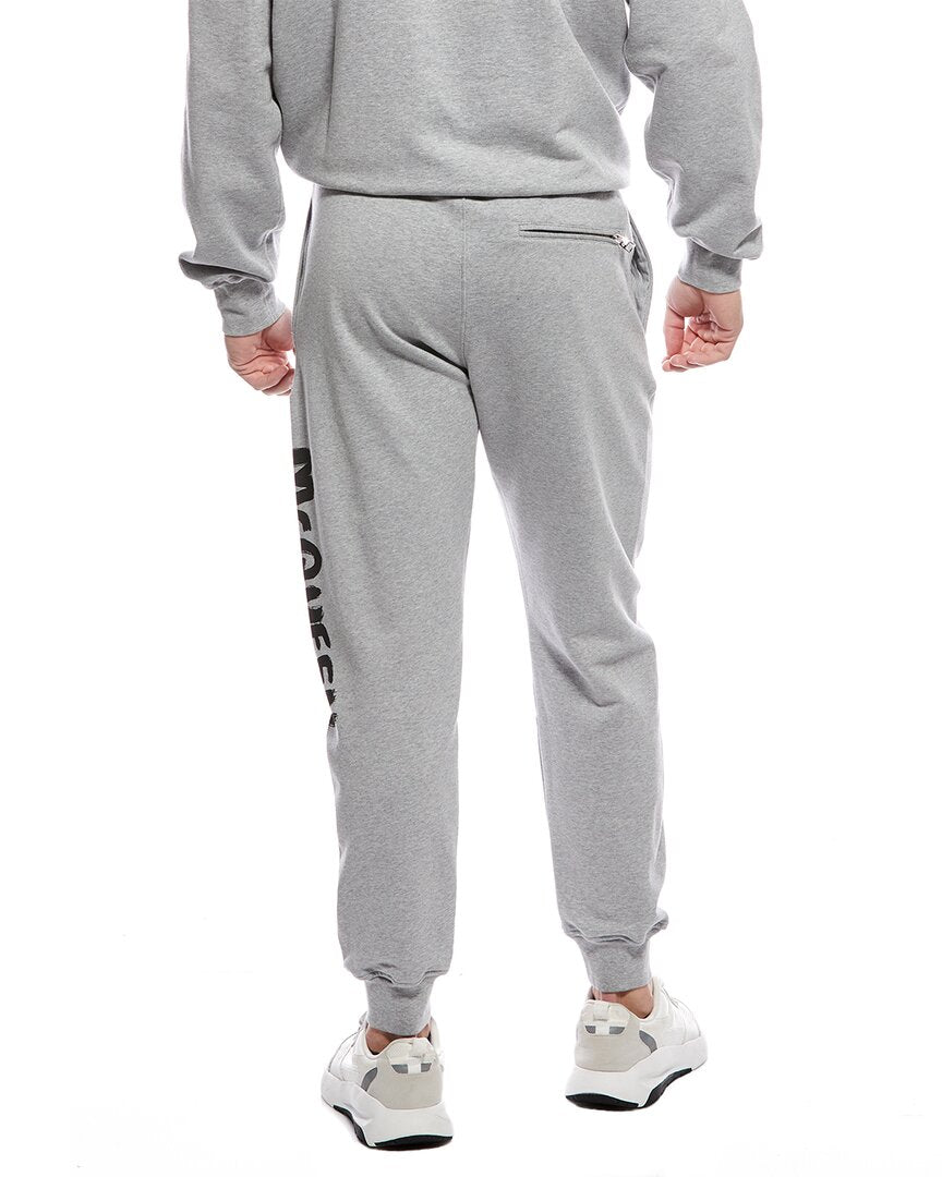 Alexander Mcqueen Cut & Sew Graffiti Print Jogger Pant
