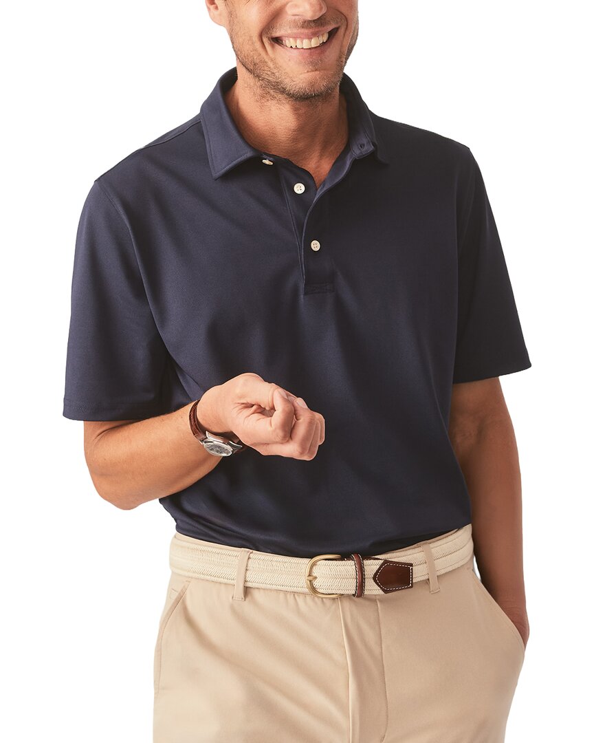 J.Mclaughlin Blue Peak Polo Knit Shirt