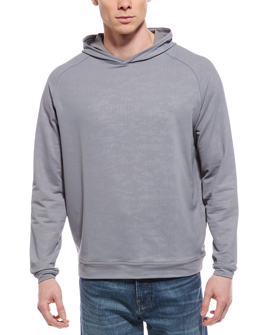 Peter Millar Pine Camo Performance Hoodie Grey Multi