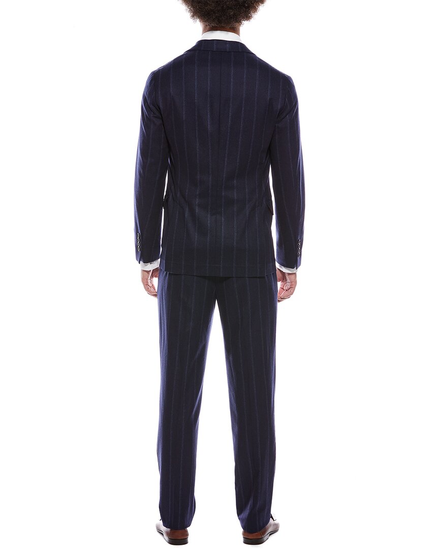 Brunello Cucinelli 2Pc Wool, Silk, & Cashmere-Blend Suit With Pleated Pant
