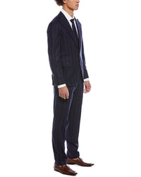 Brunello Cucinelli 2Pc Wool, Silk, & Cashmere-Blend Suit With Pleated Pant
