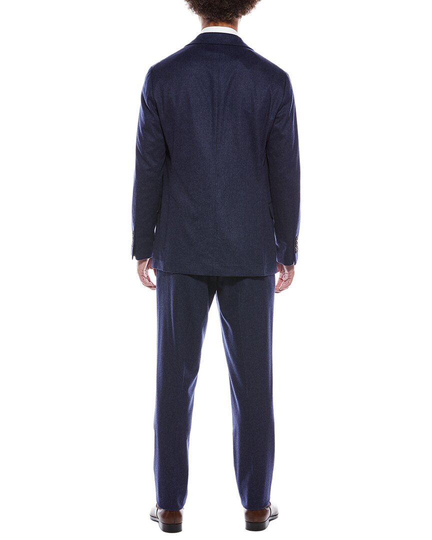 Brunello Cucinelli 2Pc Wool & Cashmere-Blend Suit With Pleated Pant