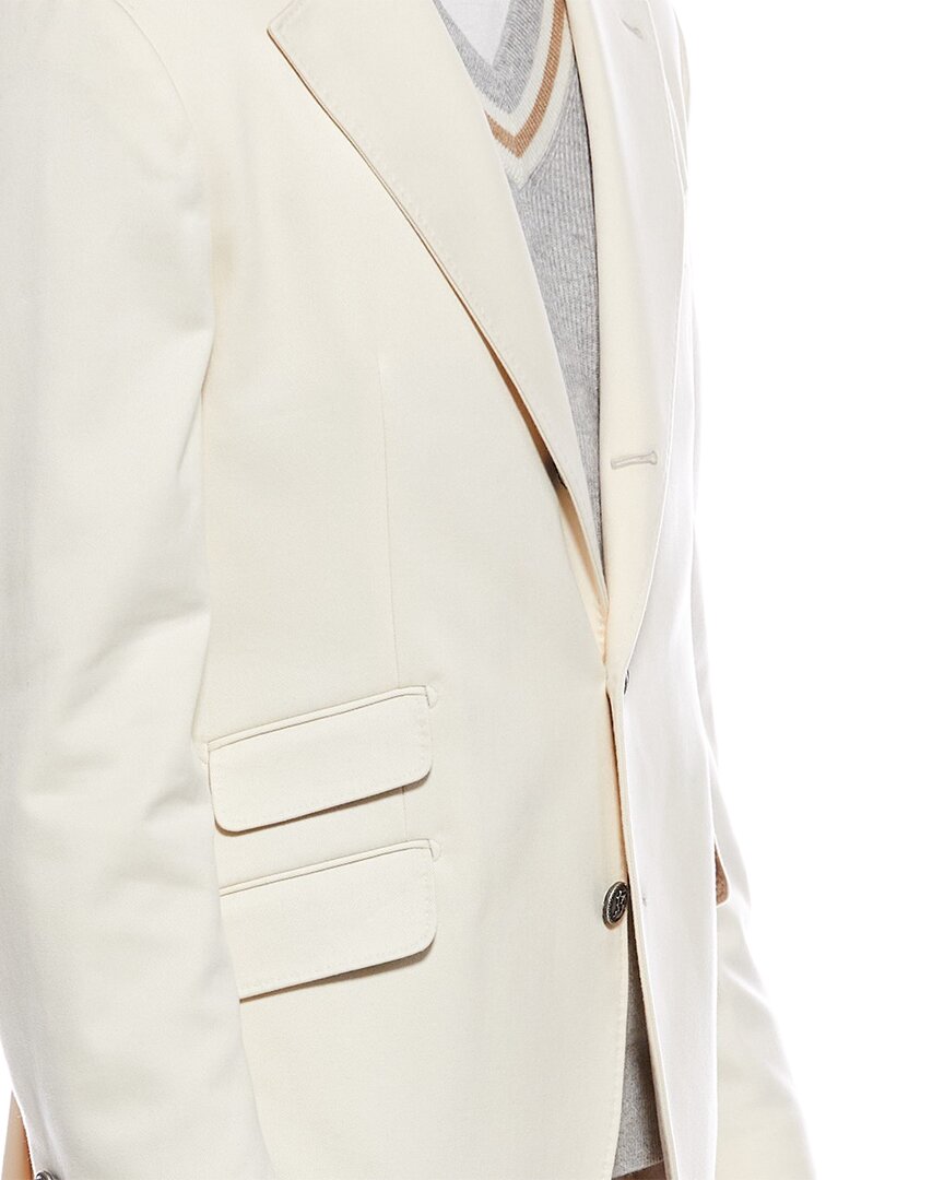 Brunello Cucinelli Cashmere-Blend Twill Blazer
