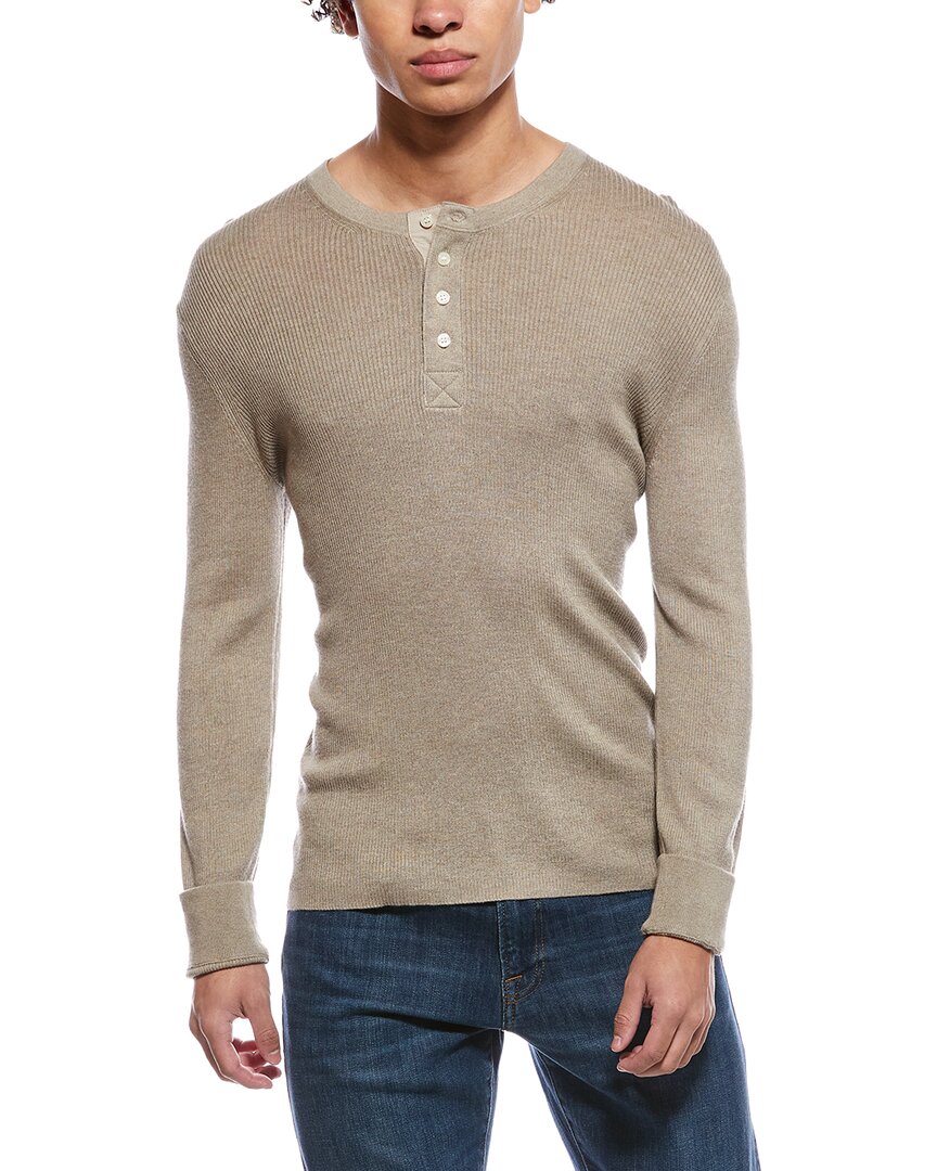 Simkhai Hezekiah Silk & Cashmere-Blend Henley Shirt