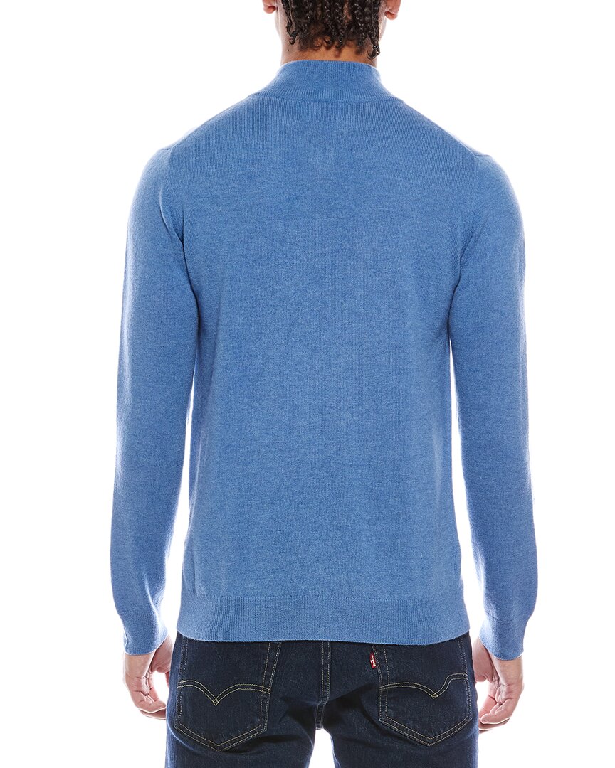 Brodie Cashmere Brodie Cashmere Classic Wool & Cashmere-Blend 1/4-Zip Mock Sweater