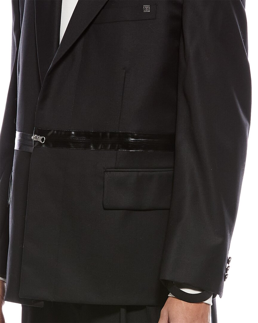 Helmut Lang Zip Driver Wool Blazer