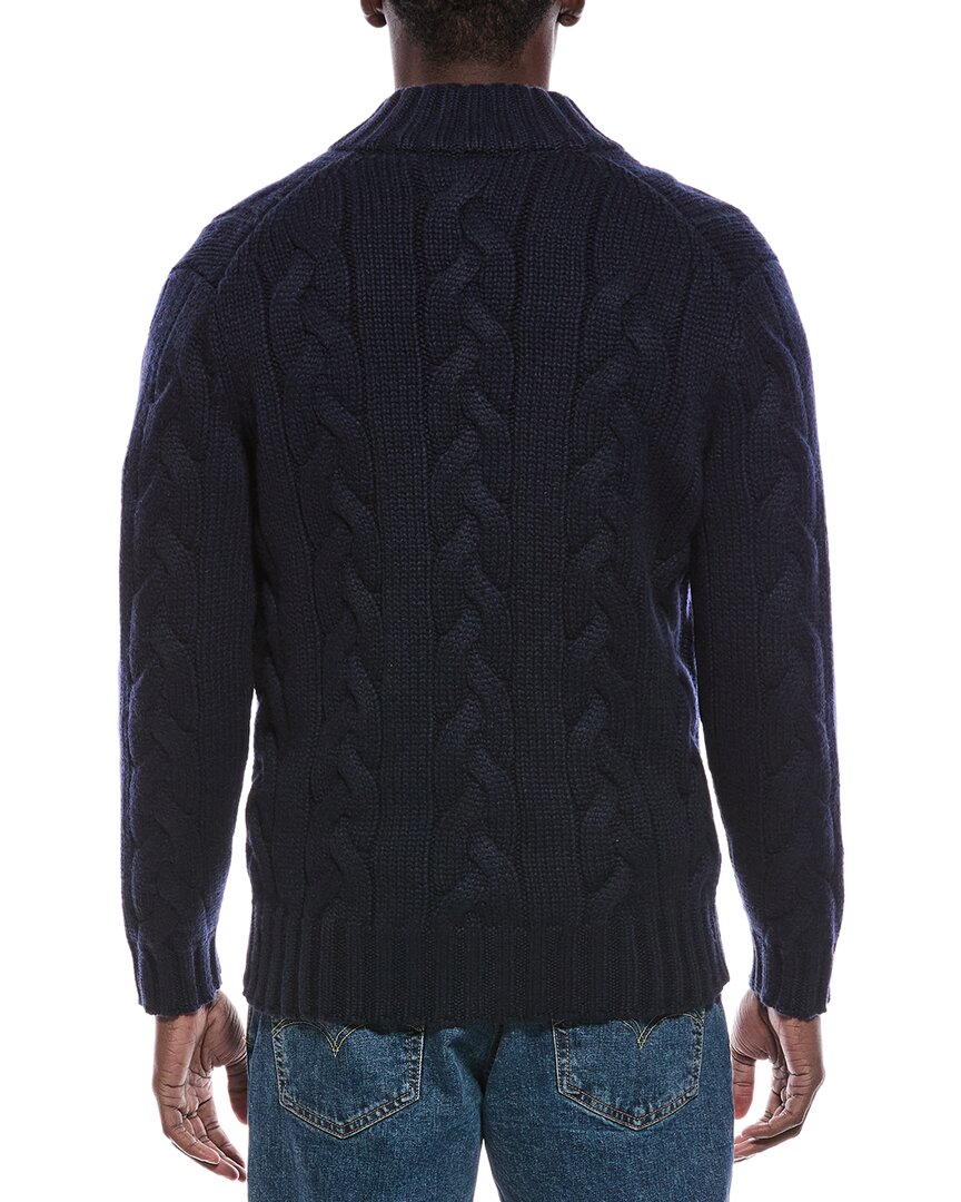 Brunello Cucinelli Cable Cashmere Mock Neck Cardigan