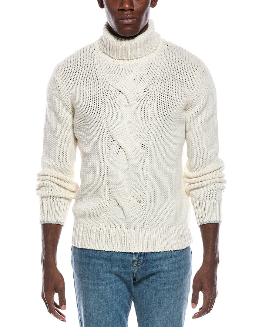 Brunello Cucinelli Cable Cashmere Turtleneck Sweater