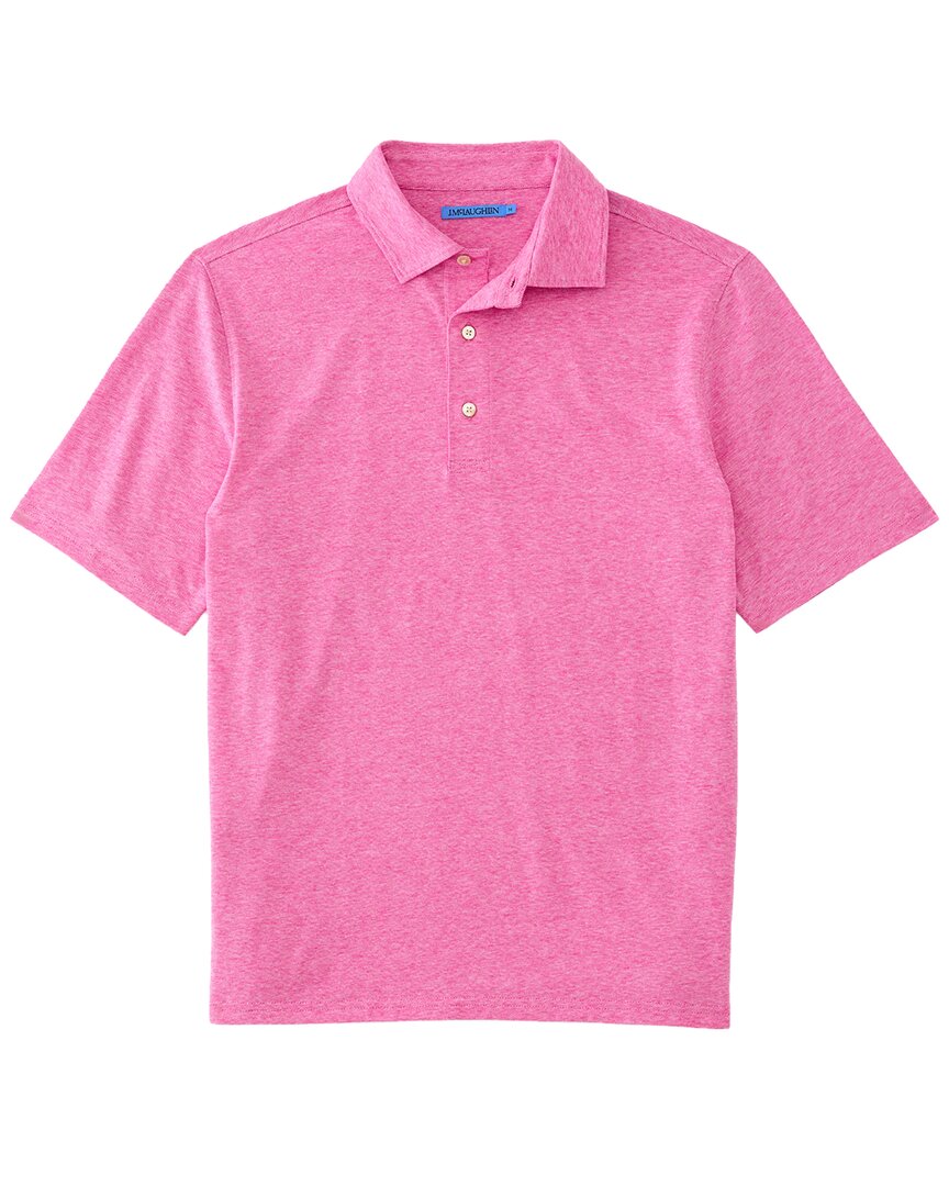 J.Mclaughlin Pink Peak Polo Knit Shirt