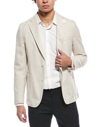 Hugo Boss Hanry Wool & Linen-Blend Slim Fit Blazer