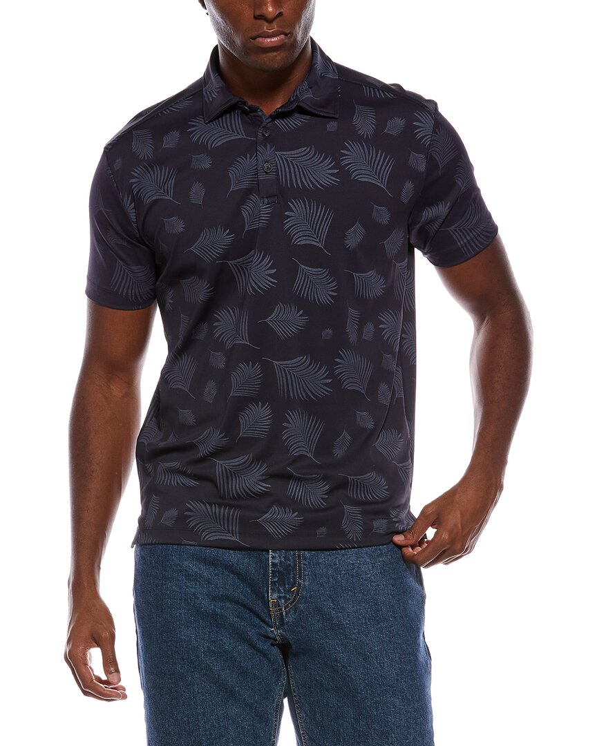 Vintage 1946 Two Tone Floral Printed Pique Polo Shirt
