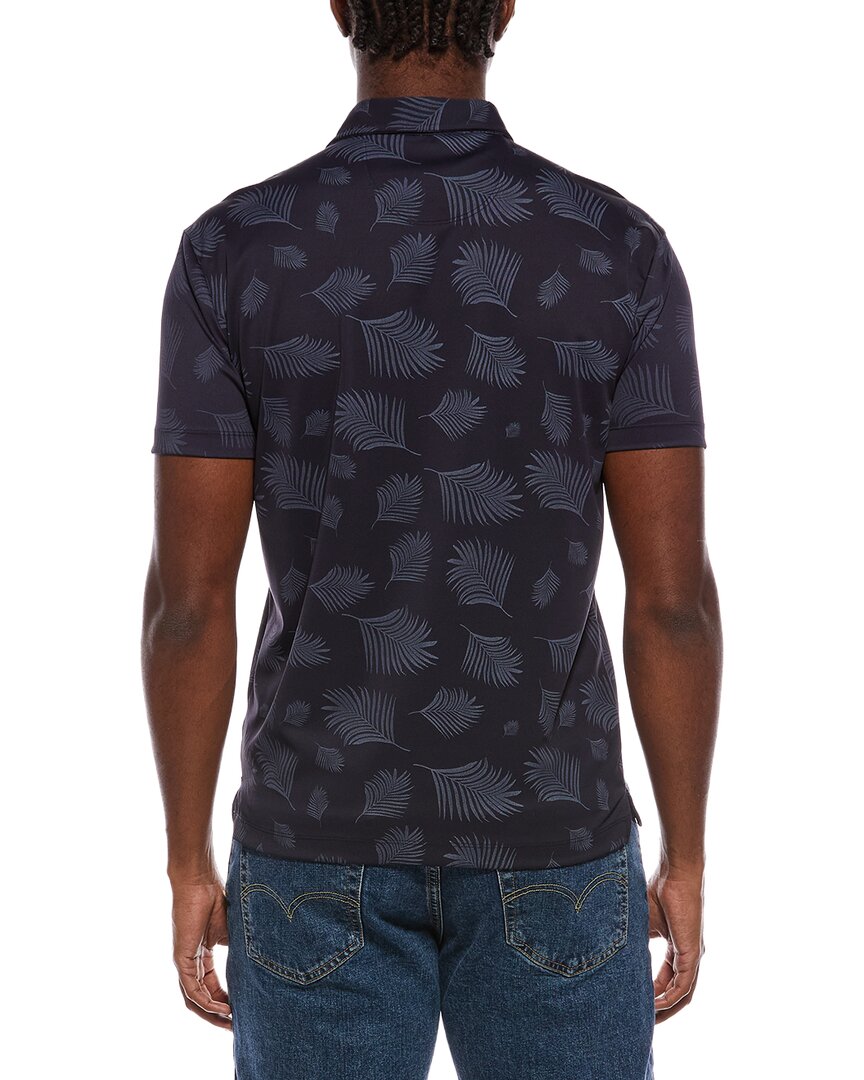 Vintage 1946 Two Tone Floral Printed Pique Polo Shirt