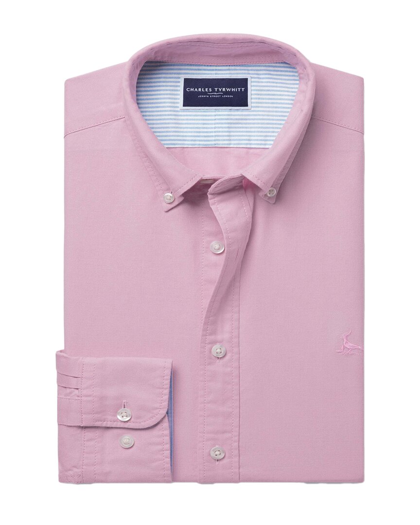 Charles Tyrwhitt Stretch Washed Wool Oxford Shirt