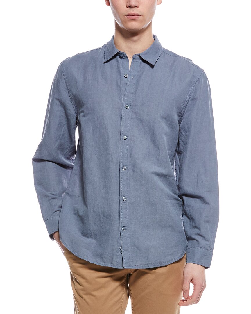 7 For All Mankind Clean Front Linen-Blend Shirt