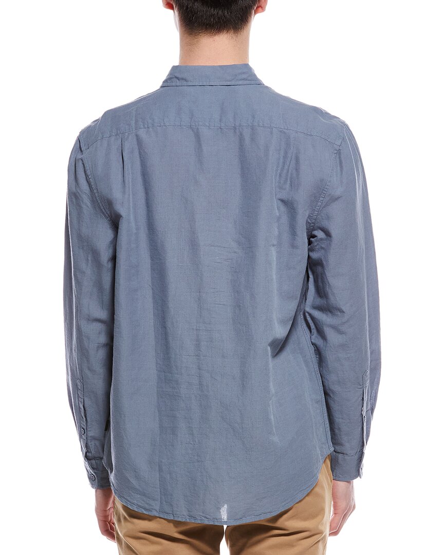 7 For All Mankind Clean Front Linen-Blend Shirt