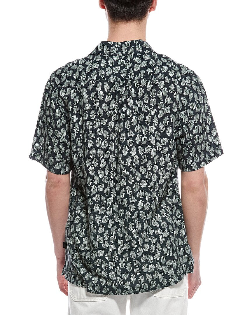 7 For All Mankind Print Linen-Blend Shirt