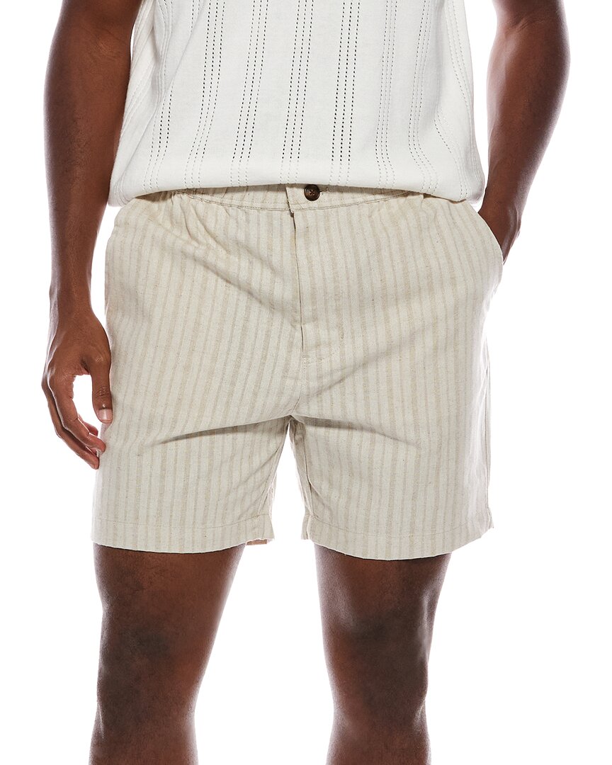Slate & Stone Elastic Waist Easy Linen-Blend Short