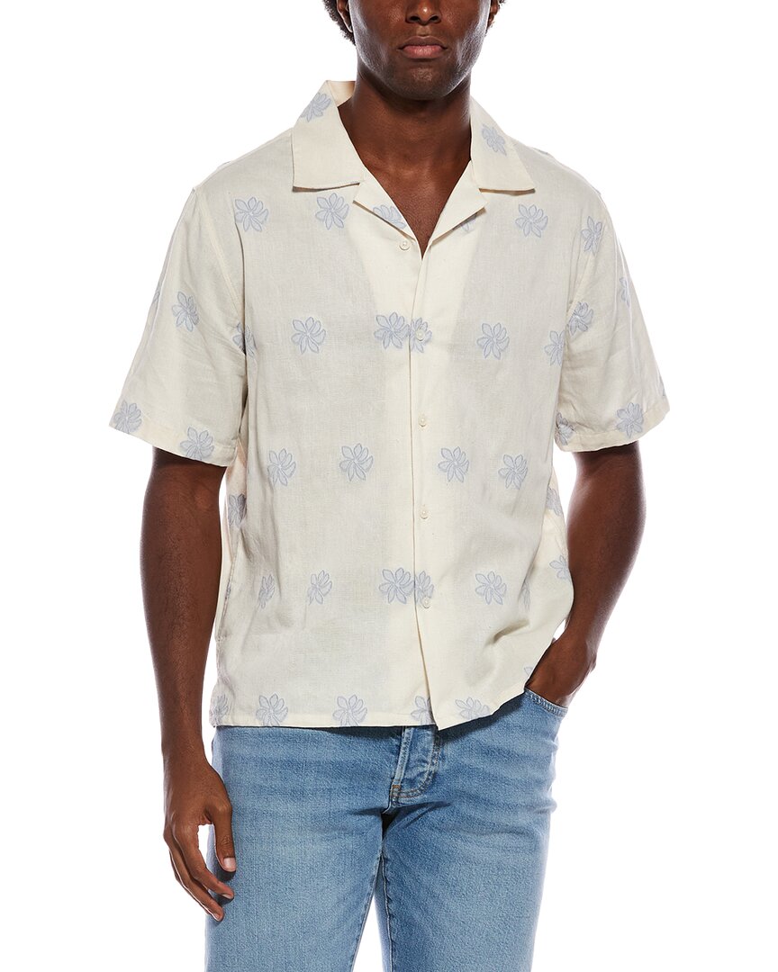 Slate & Stone Embroidered Weave Floral Shirt