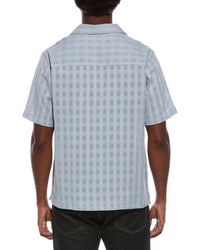 Slate & Stone Textured Check Camp Collar Shirt