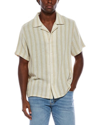 Slate & Stone Camp Collar Textured Weave Shirt