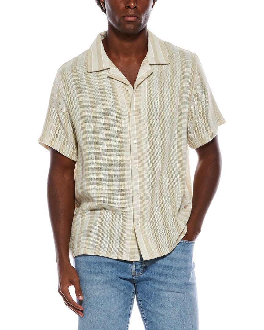Slate & Stone Camp Collar Textured Weave Shirt