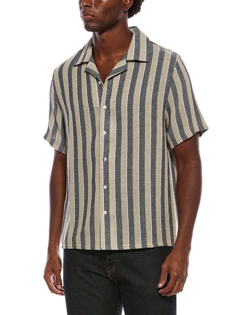 Slate & Stone Camp Collar Textured Weave Shirt