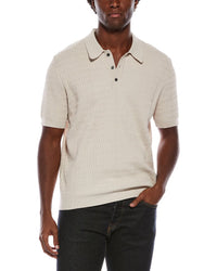 Slate & Stone Wave Knit Polo Sweater