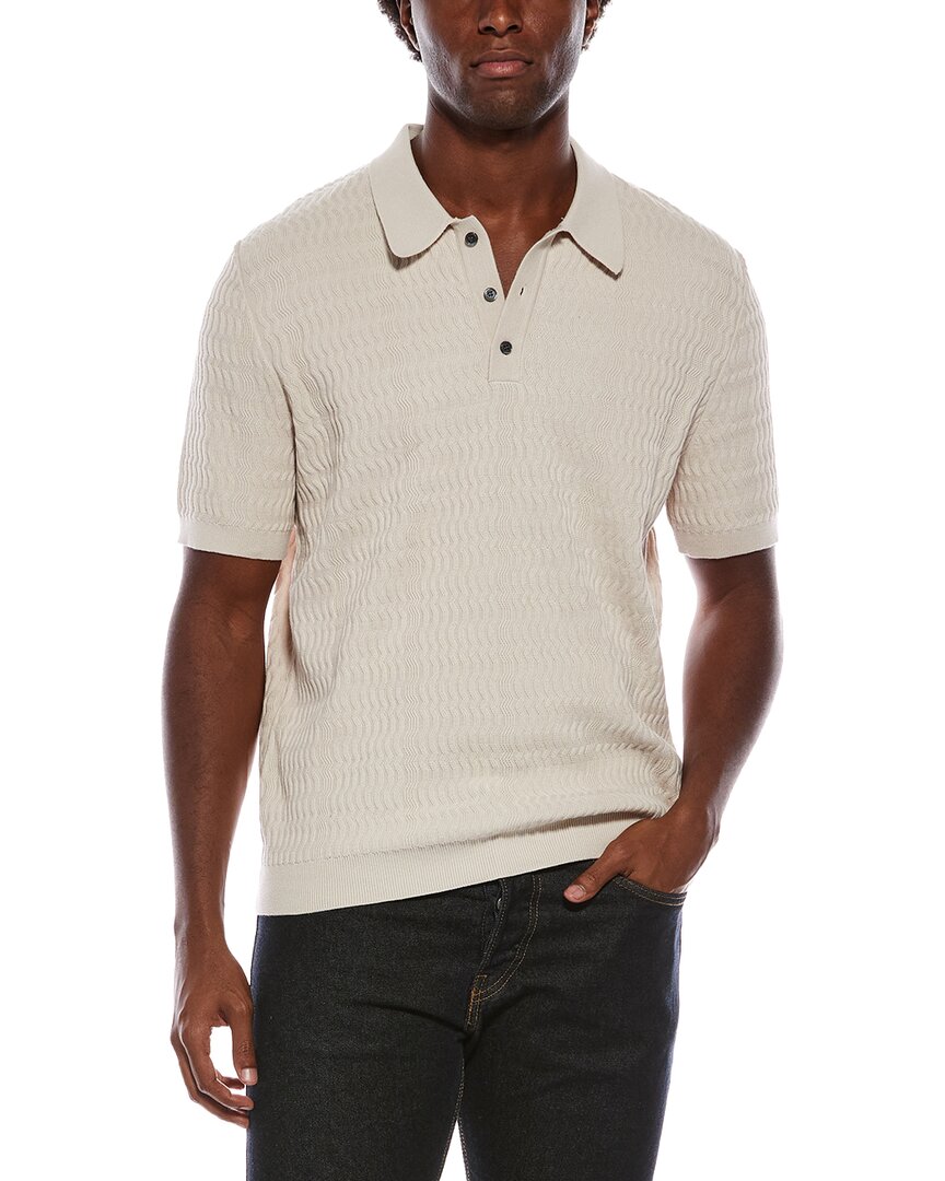 Slate & Stone Wave Knit Polo Sweater