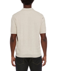 Slate & Stone Wave Knit Polo Sweater