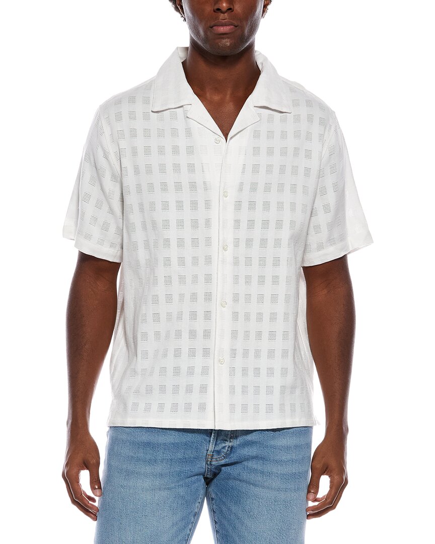 Slate & Stone Textured Check Camp Collar Shirt