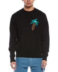 Palm Angels Wool & Cashmere-Blend Crewneck Sweater